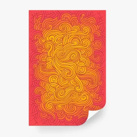 Wall mural warm swirling abstract pattern • Wallissimo®