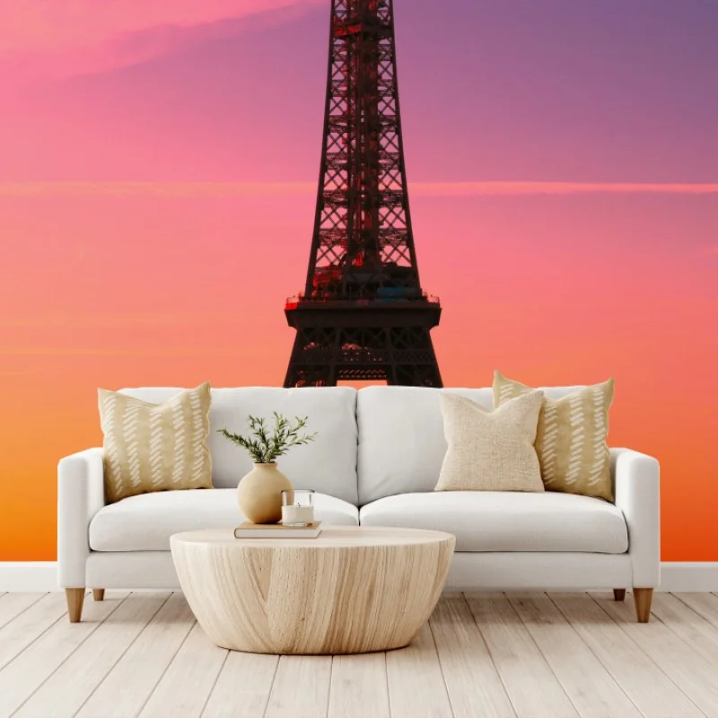 Wall mural sunrise over the Eiffel Tower