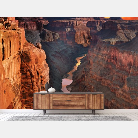 Wall mural Grand Canyon sunset panorama • Wallissimo®