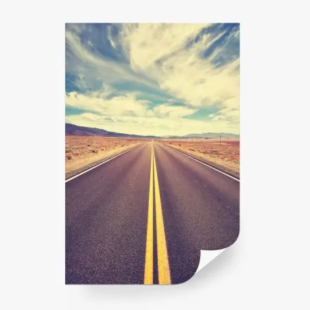 Wall mural vintage desert road, Death Valley • Wallissimo®