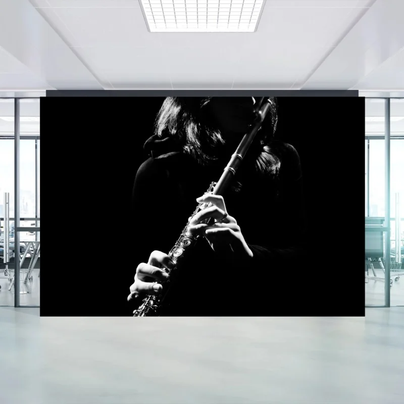 Wall mural elegant flute silhouette