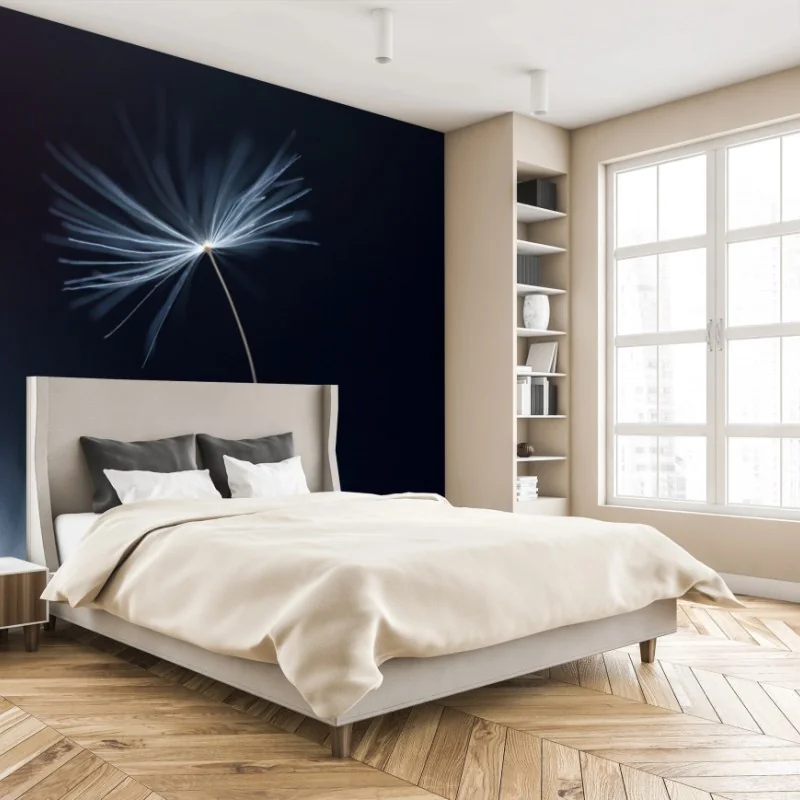 Wall mural delicate dandelion seed close-up