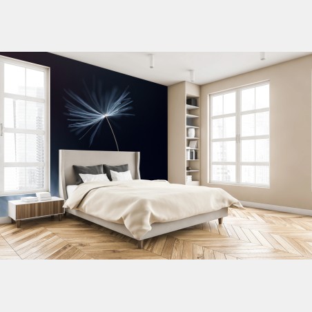 Wall mural delicate dandelion seed close-up • Wallissimo®