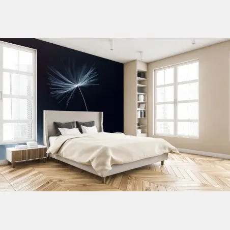Wall mural delicate dandelion seed close-up • Wallissimo®