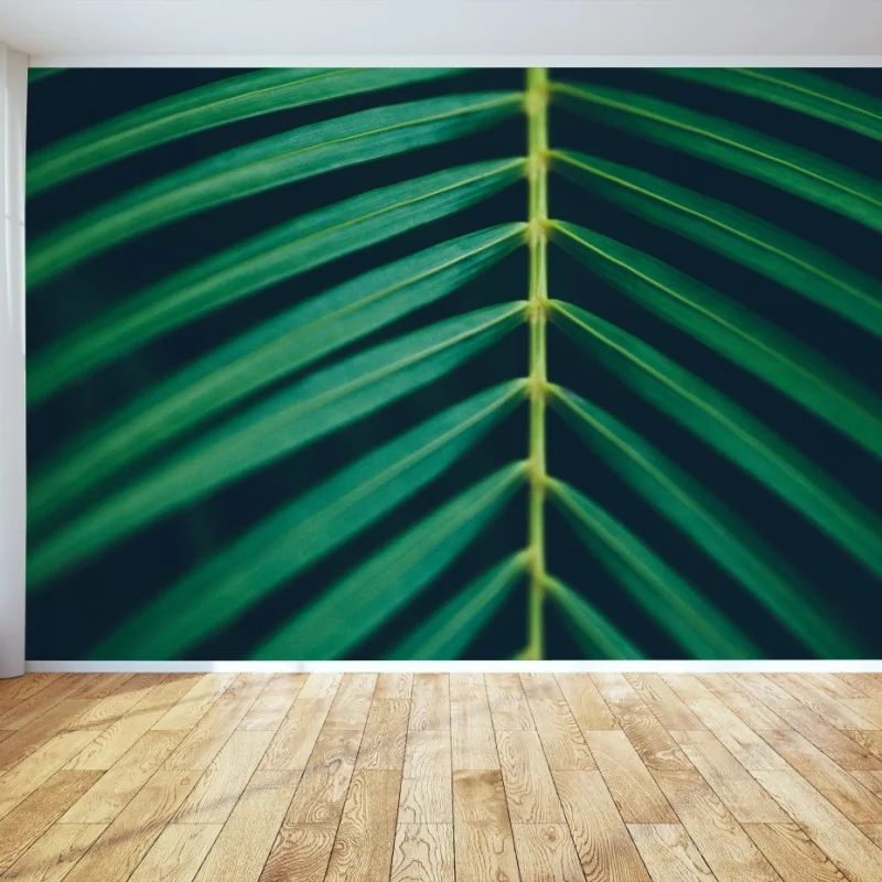 Wall mural vertical palm leaf close-up • Wallissimo® Wall mural vertical palm leaf close-up • Wallissimo®