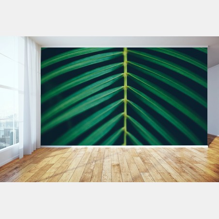 Wall mural vertical palm leaf close-up • Wallissimo®