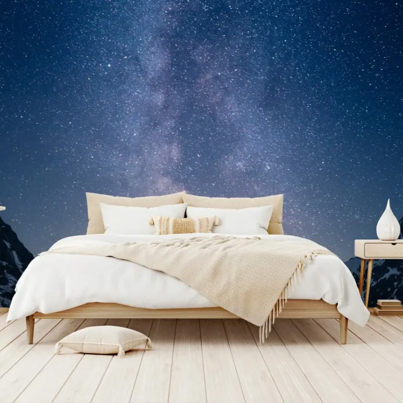 Wall mural road to the milky way