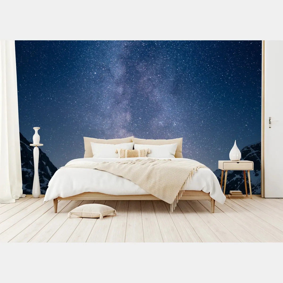 Wall mural road to the milky way • Wallissimo®