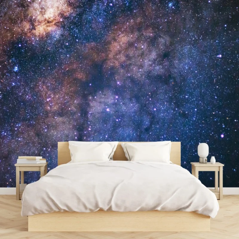 Wall mural milky way galaxy nightscape