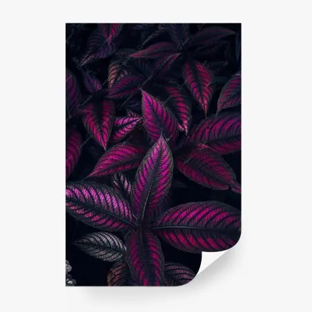 Wall mural vivid purple foliage pattern • Wallissimo®