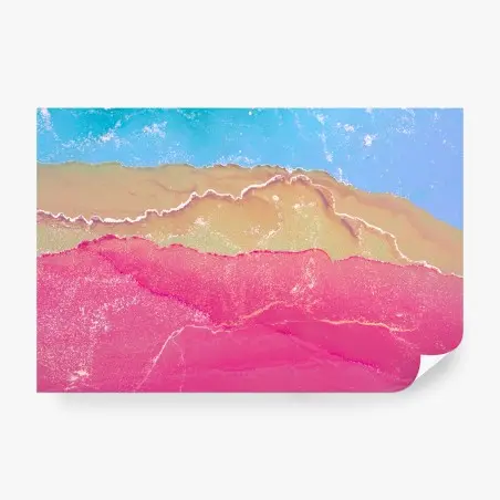 Wall mural pastel marble waves • Wallissimo®