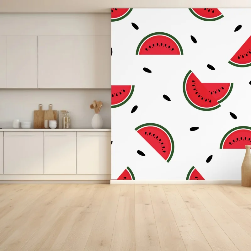 Wall mural playful watermelon pattern
