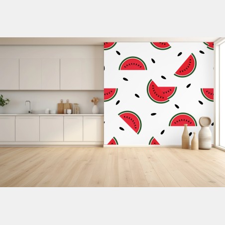 Wall mural playful watermelon pattern • Wallissimo®