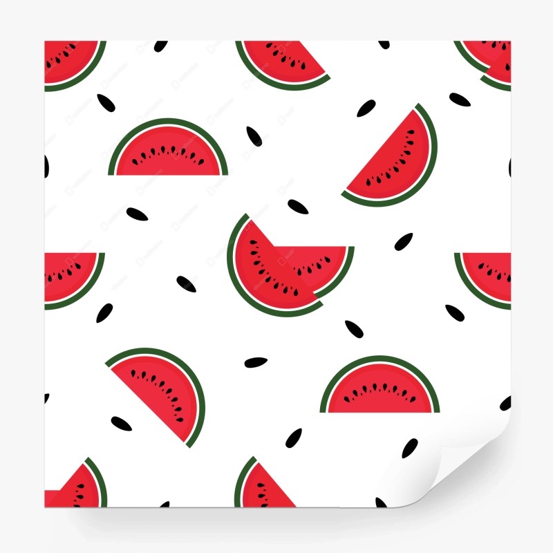 Wall mural playful watermelon pattern