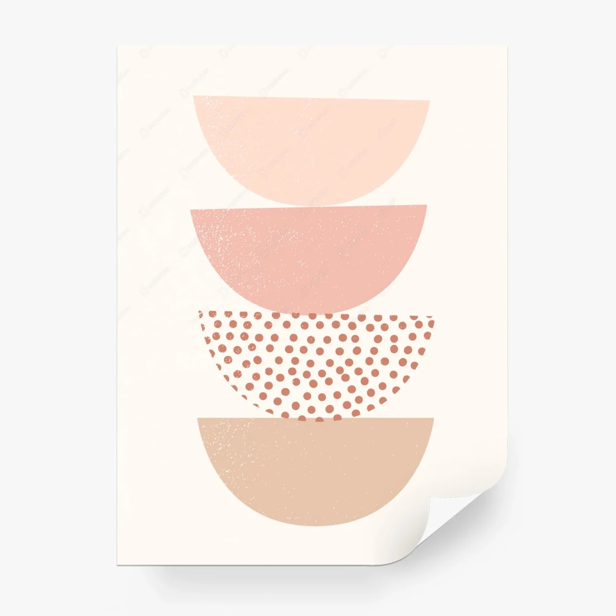 Wall mural stacked pastel semicircles • Wallissimo® Wall mural stacked pastel semicircles • Wallissimo®