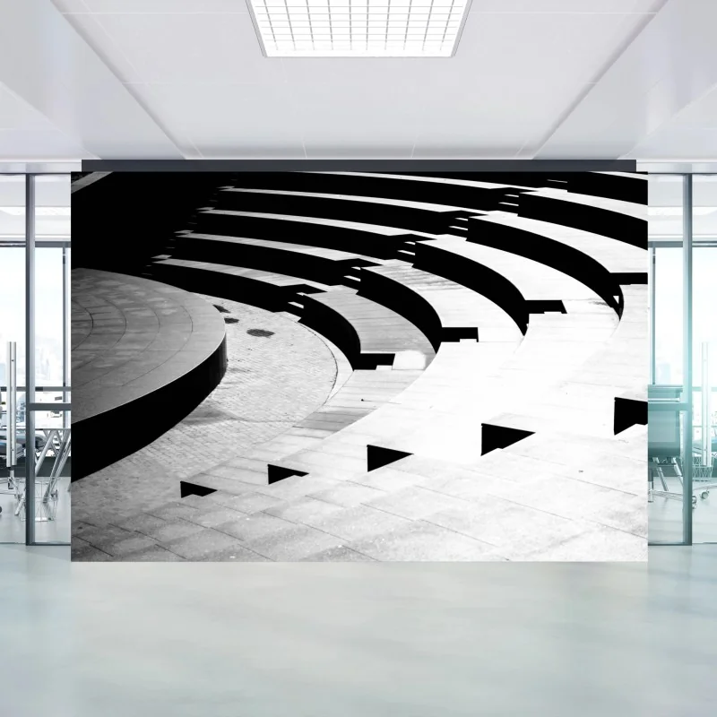 Wall mural minimalist amphitheater geometry
