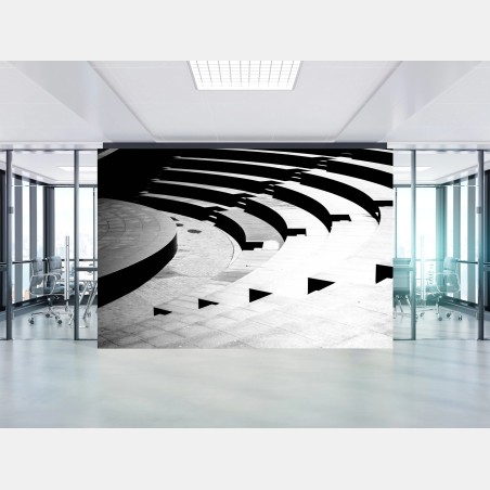 Wall mural minimalist amphitheater geometry • Wallissimo®
