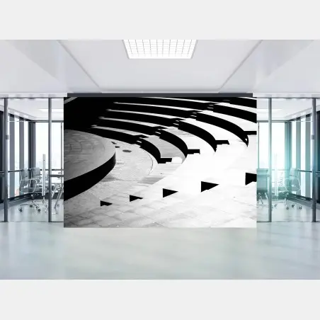 Wall mural minimalist amphitheater geometry • Wallissimo®