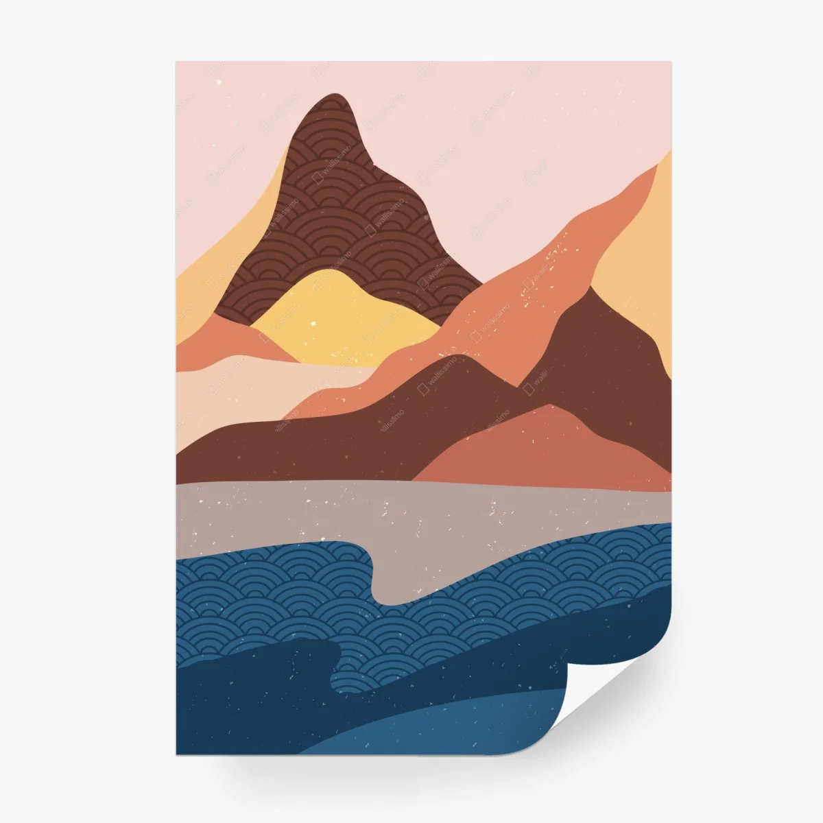 Wall mural abstract Japanese mountain landscape • Wallissimo® Wall mural abstract Japanese mountain landscape • Wallissimo®