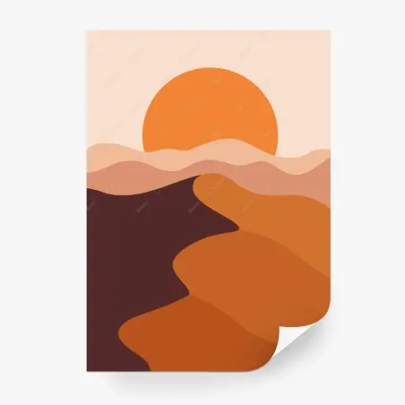 Wall mural desert sunset abstract art • Wallissimo®