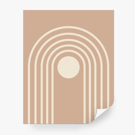 Wall mural soft beige arch geometric design • Wallissimo®