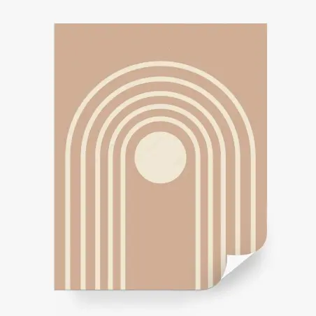Wall mural soft beige arch geometric design • Wallissimo®