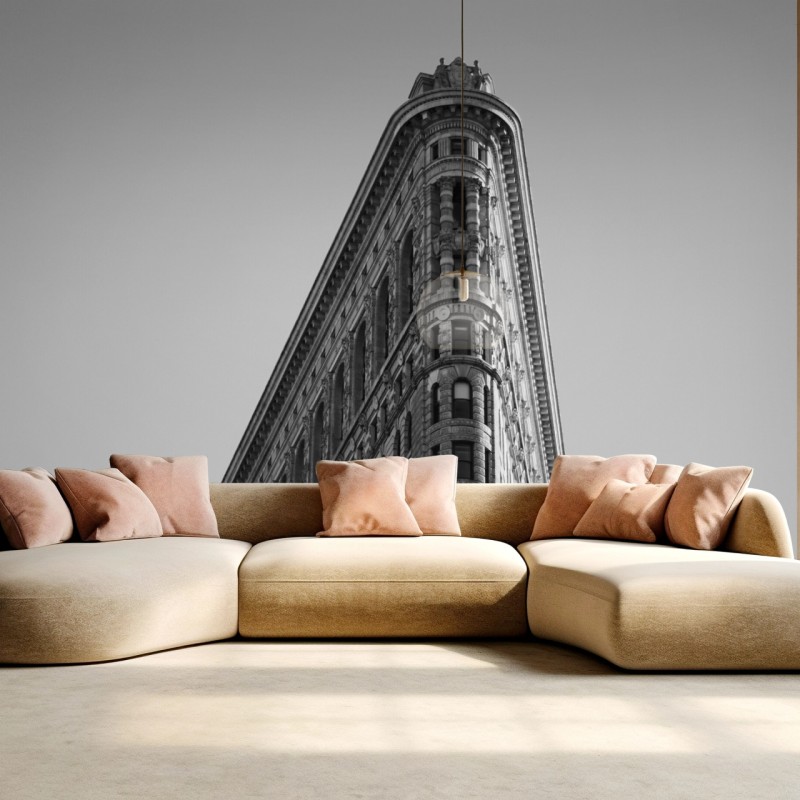 Wall mural monochrome triangular landmark poster