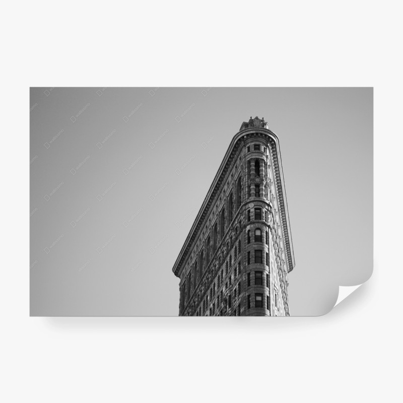 Wall mural monochrome triangular landmark poster