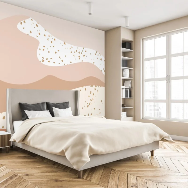 Wall mural soft pastel desert landscape