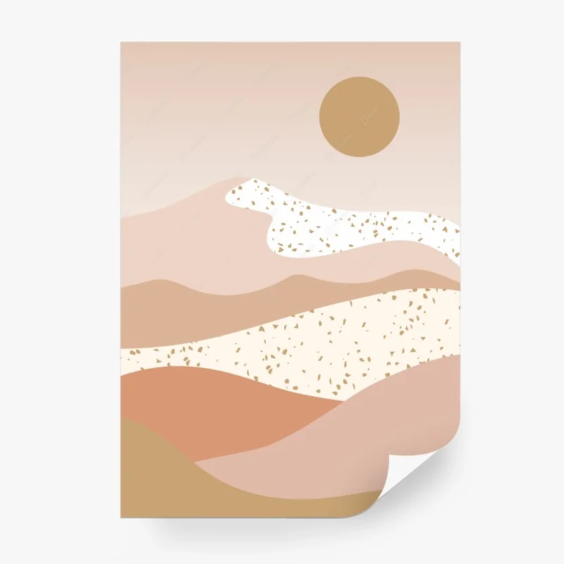 Wall mural soft pastel desert landscape