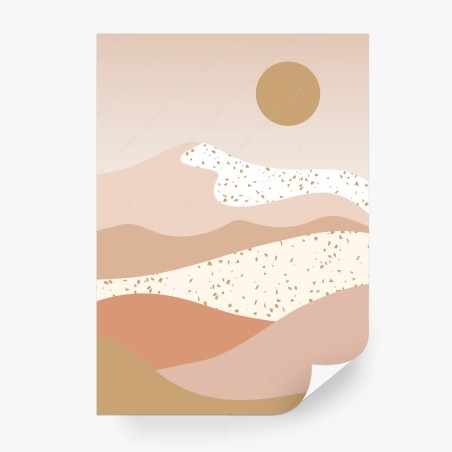 Wall mural soft pastel desert landscape • Wallissimo®