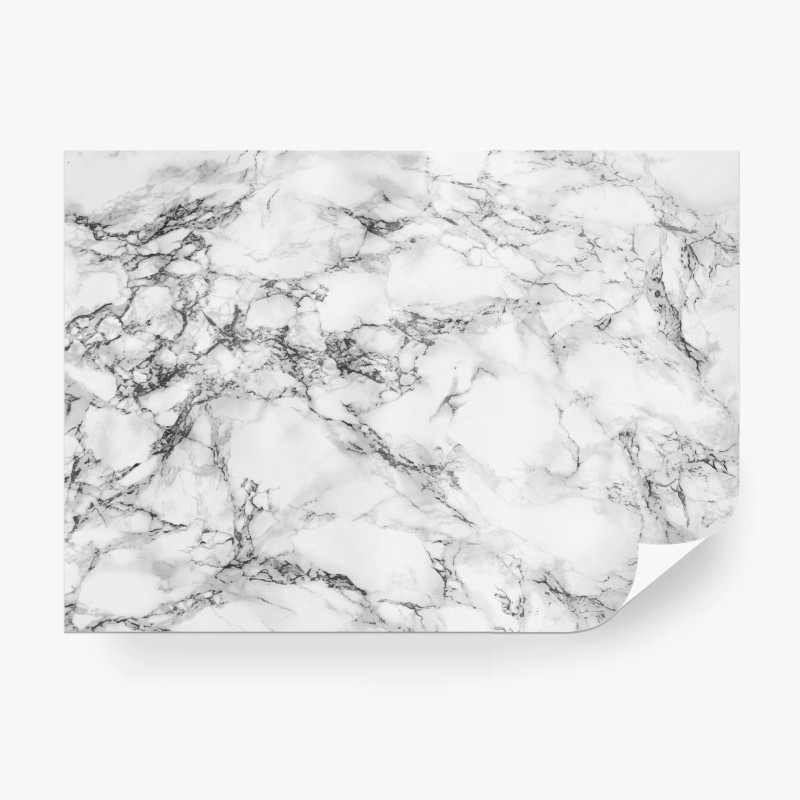 Wall mural white marble pattern art