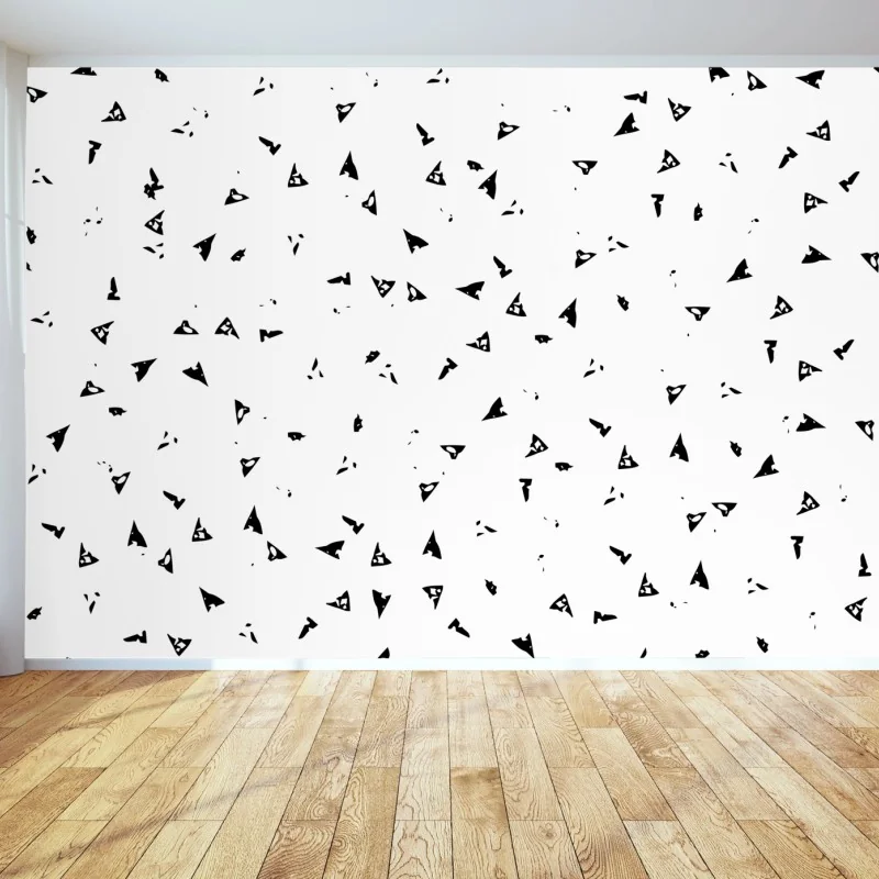 Wall mural minimal black triangle pattern • Wallissimo® Wall mural minimal black triangle pattern • Wallissimo®