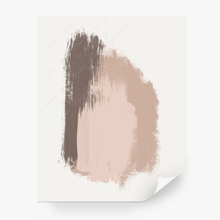 Wall mural soft neutral brushstroke composition • Wallissimo®