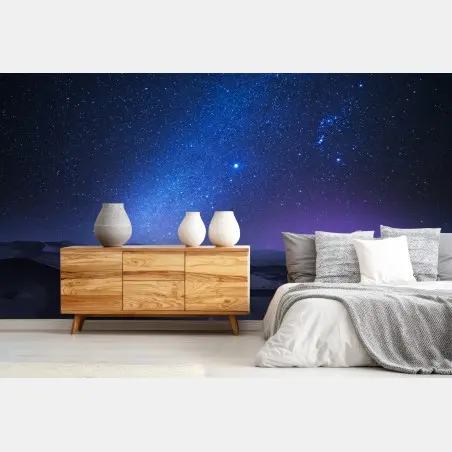 Wall mural starry desert night sky • Wallissimo®