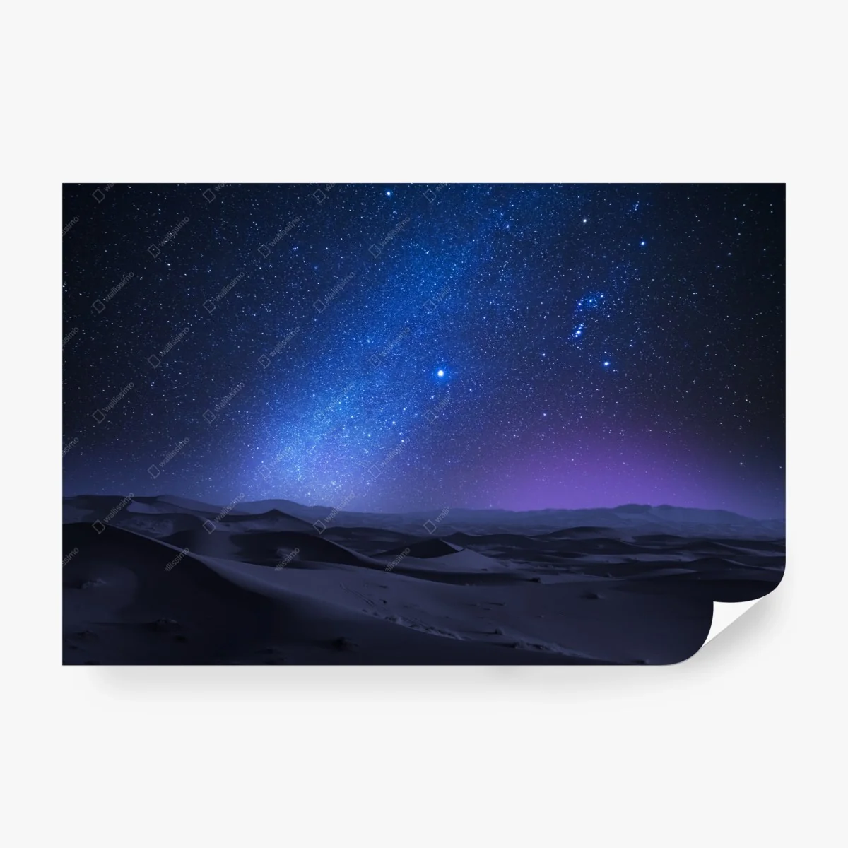 Wall mural starry desert night sky • Wallissimo®