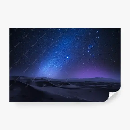 Wall mural starry desert night sky • Wallissimo®
