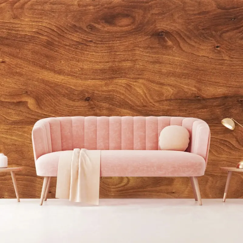 Wall mural warm natural wood texture