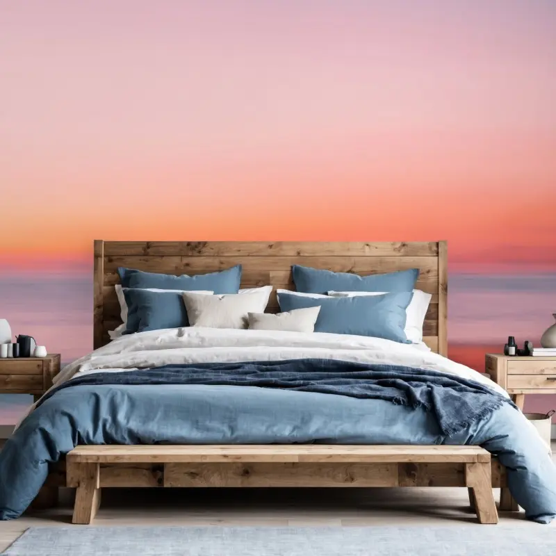 Wall mural soft pastel seascape at sunset