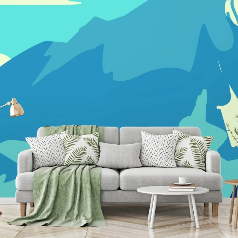 Wall mural Alaska retro mountain poster