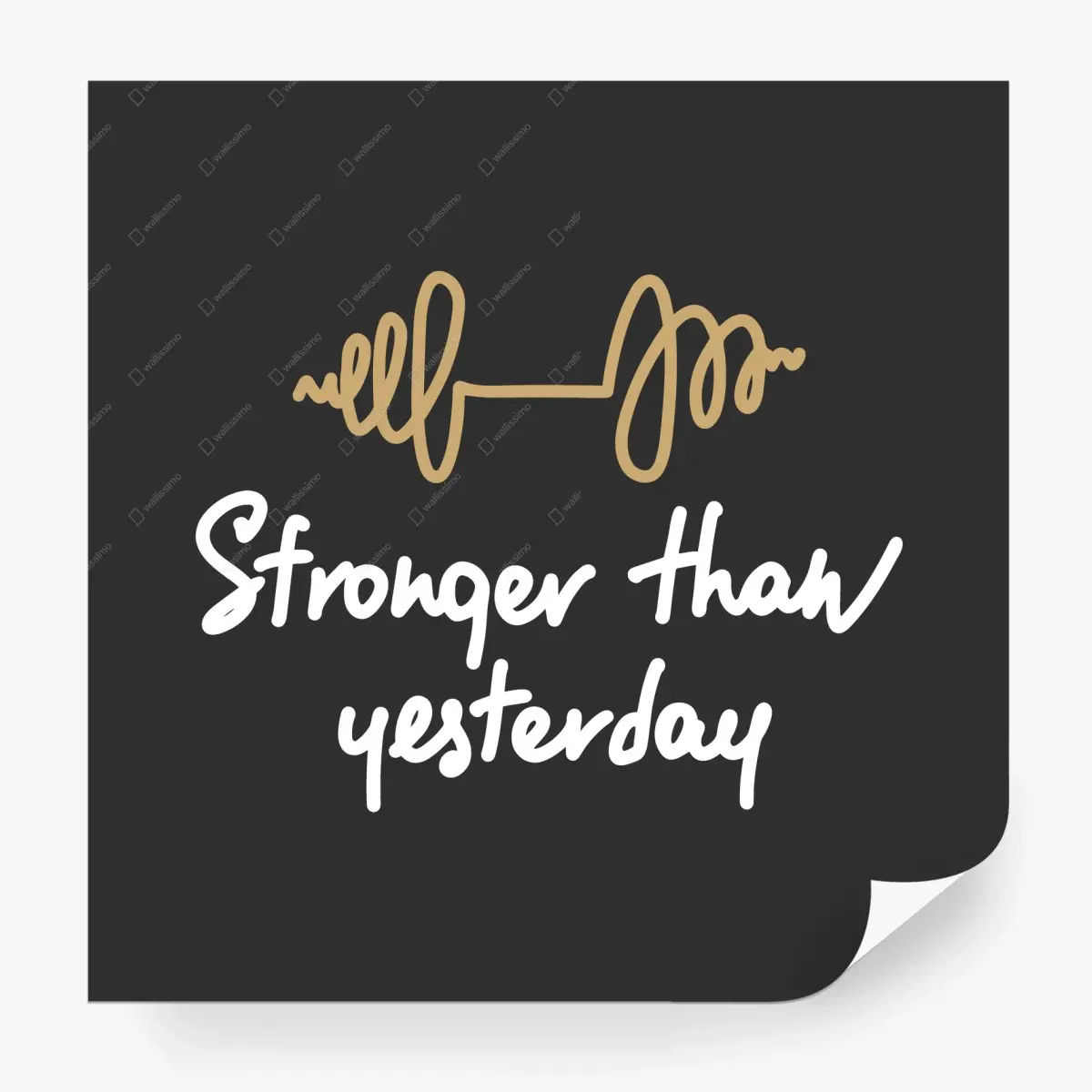 Wall mural stronger than yesterday motivational quote • Wallissimo® Wall mural stronger than yesterday motivational quote • Wallissimo®