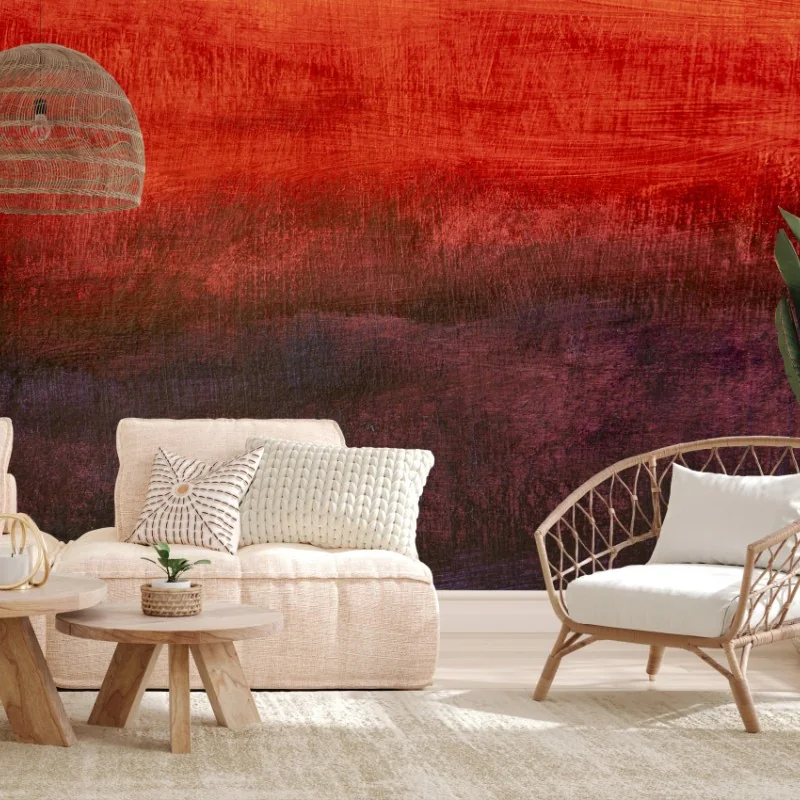 Wall mural radiant sunset gradient