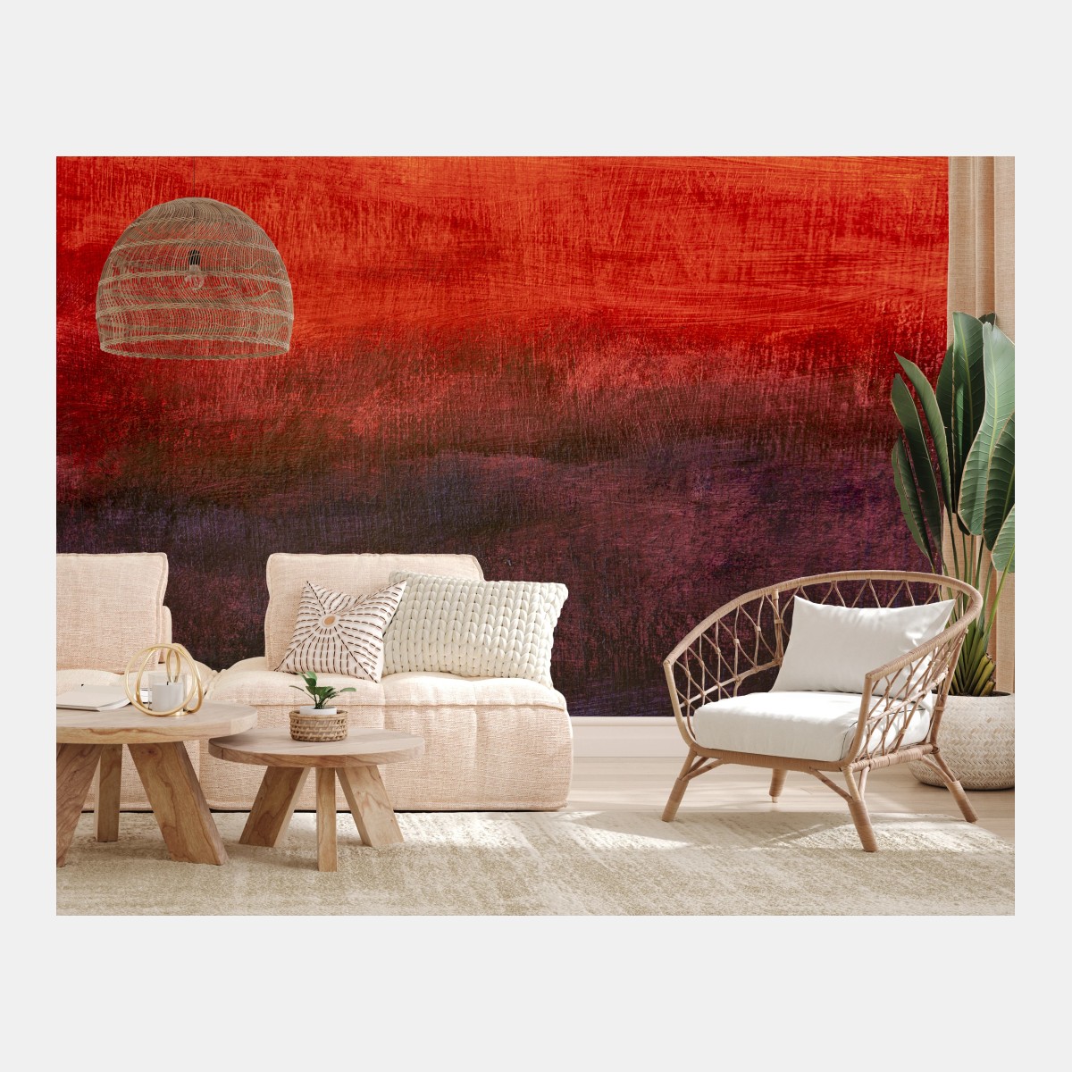Wall mural radiant sunset gradient • Wallissimo®