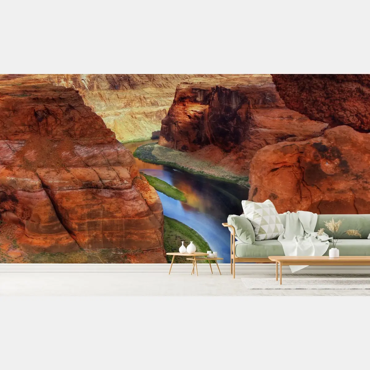 Wall mural Horseshoe Bend canyon panorama • Wallissimo®