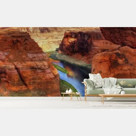 Wall mural Horseshoe Bend canyon panorama • Wallissimo®