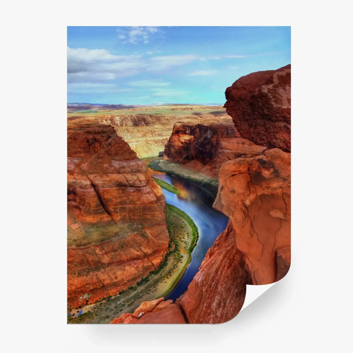 Wall mural Horseshoe Bend canyon panorama • Wallissimo®