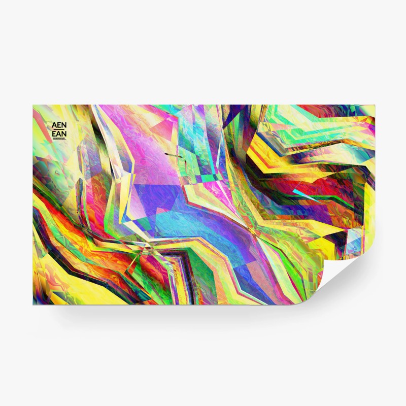 Wall mural vibrant geometric abstract composition