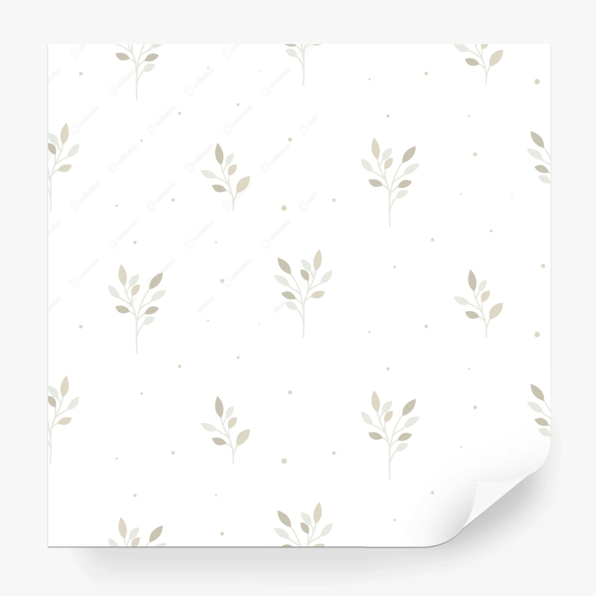 Wall mural soft botanical leaf pattern • Wallissimo® Wall mural soft botanical leaf pattern • Wallissimo®