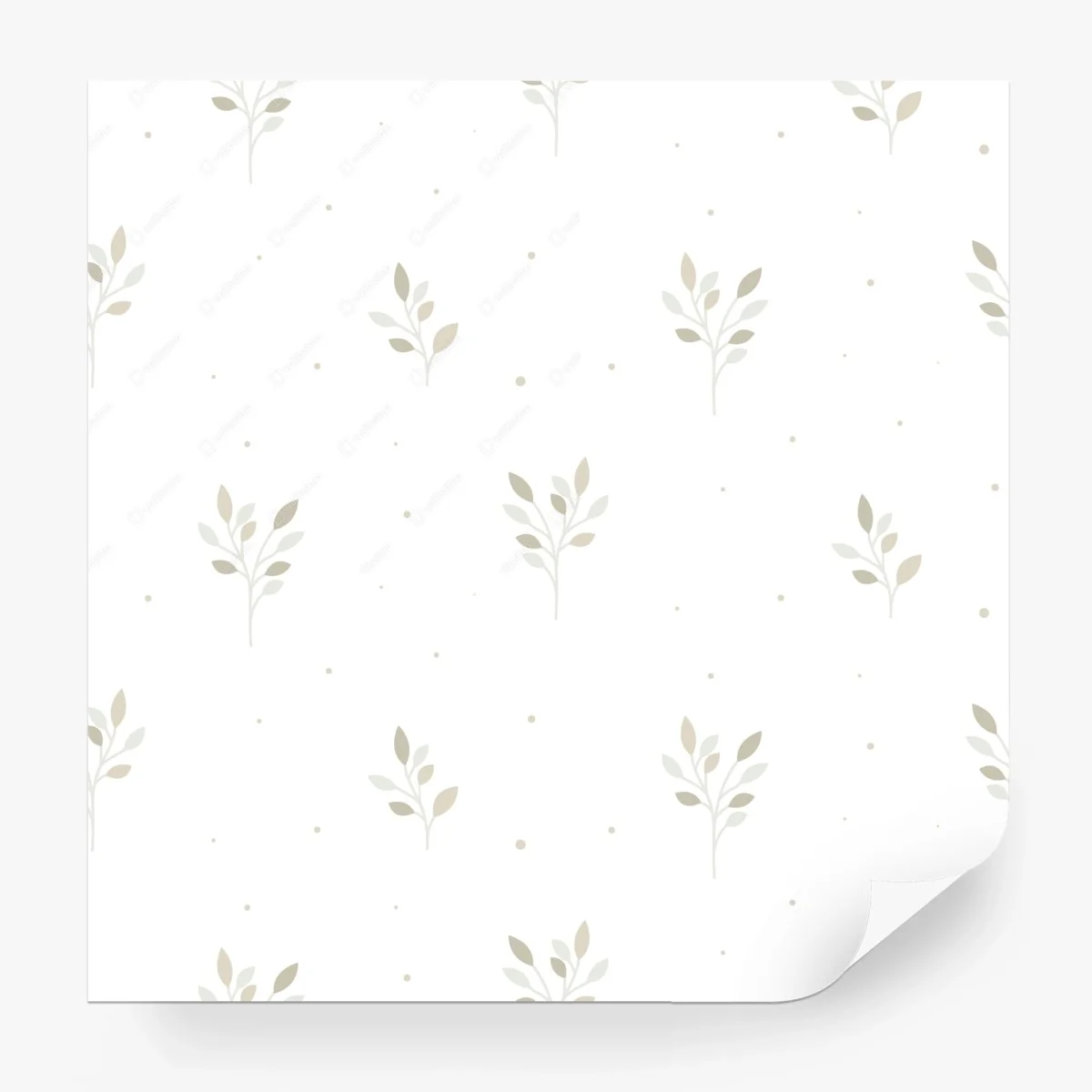 Wall mural soft botanical leaf pattern • Wallissimo® Wall mural soft botanical leaf pattern • Wallissimo®