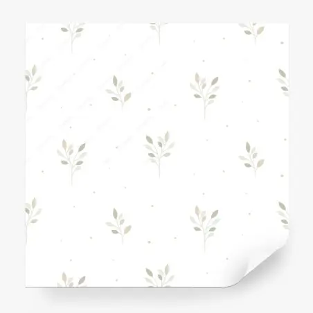 Wall mural soft botanical leaf pattern • Wallissimo®
